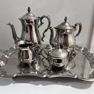 Elegant Tea Set HBC EP Brass Silver Plated Tea Set
